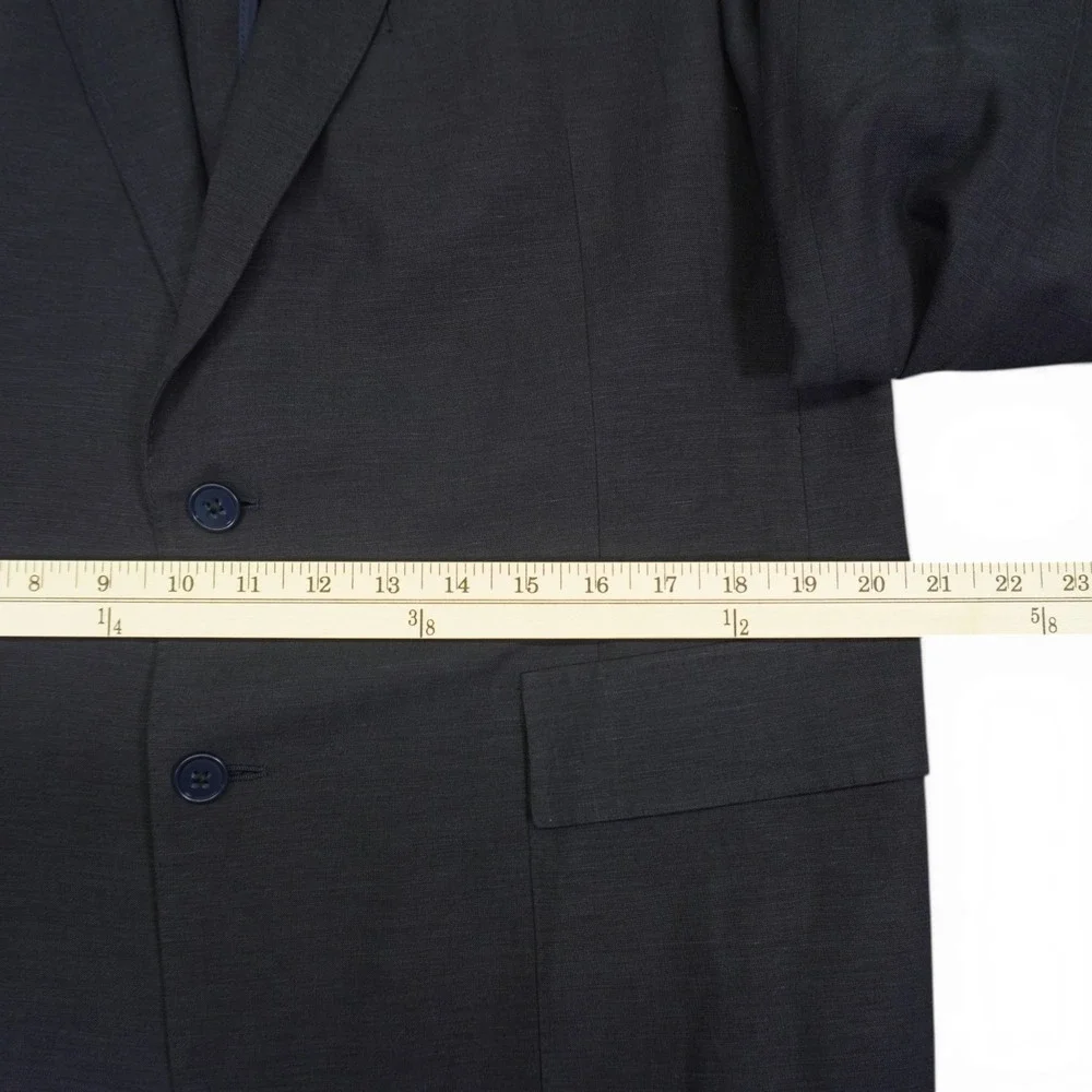 NEW Ralph Lauren Purple Label Blazer Sport Coat Mens 44R Navy Silk Linen Luxury